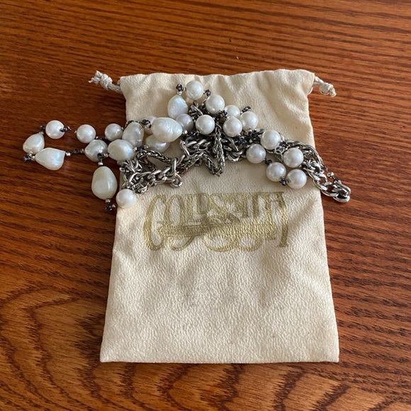 Nakamol Bold Silver Plated Fresh Water Pearl Necklace - Excellent Condition! - Picture 6 of 7